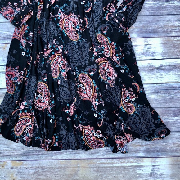 Torrid Midi Challis long sleeve Skater Dress - Picture 7 of 11